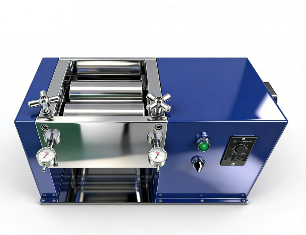Dry processe electrode Research 2 Servo motor Battery Electrode Calendering Roll Press Machine